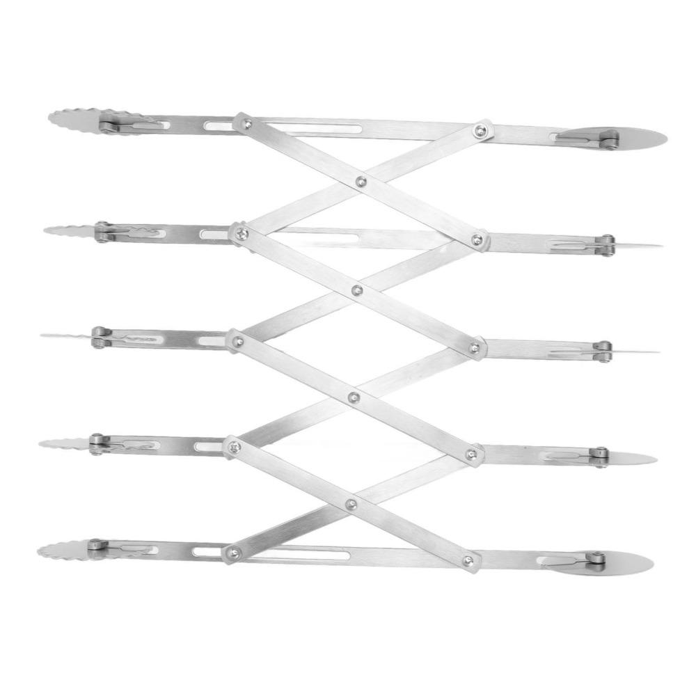Stainless Steel 5 Wheel Pizza Cutter 5 Wheel Expandable Pizza Slicer Home Kitchen DIY Baking