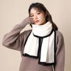 Thicken Knitted Scarfs Large Plush Neckerchief Simple Winter Scarf  Women