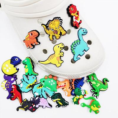 20 шт., подвески для обуви из ПВХ серии «динозавр» для украшения обуви