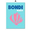 Color Travel City Abstract Posters Prints Ibiza Bondi Miami Palms Mykonos Wall Art Canvas Painting Pictures Bar Hotel Room Decor