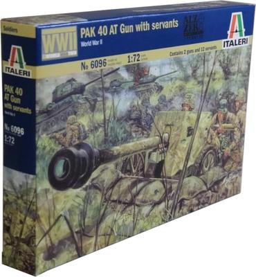 Platz Italeri WW2 немецкая пушка PAK40 артиллерийская пластиковая модель IT6096 1/72 противотанковая и