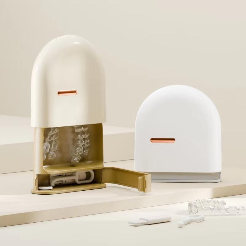 1pc Invisible Braces Storage Box Portable Dentures Teeth Orthotics Cleaning Box Pull-out Type Braces Dust Protective Orangizer