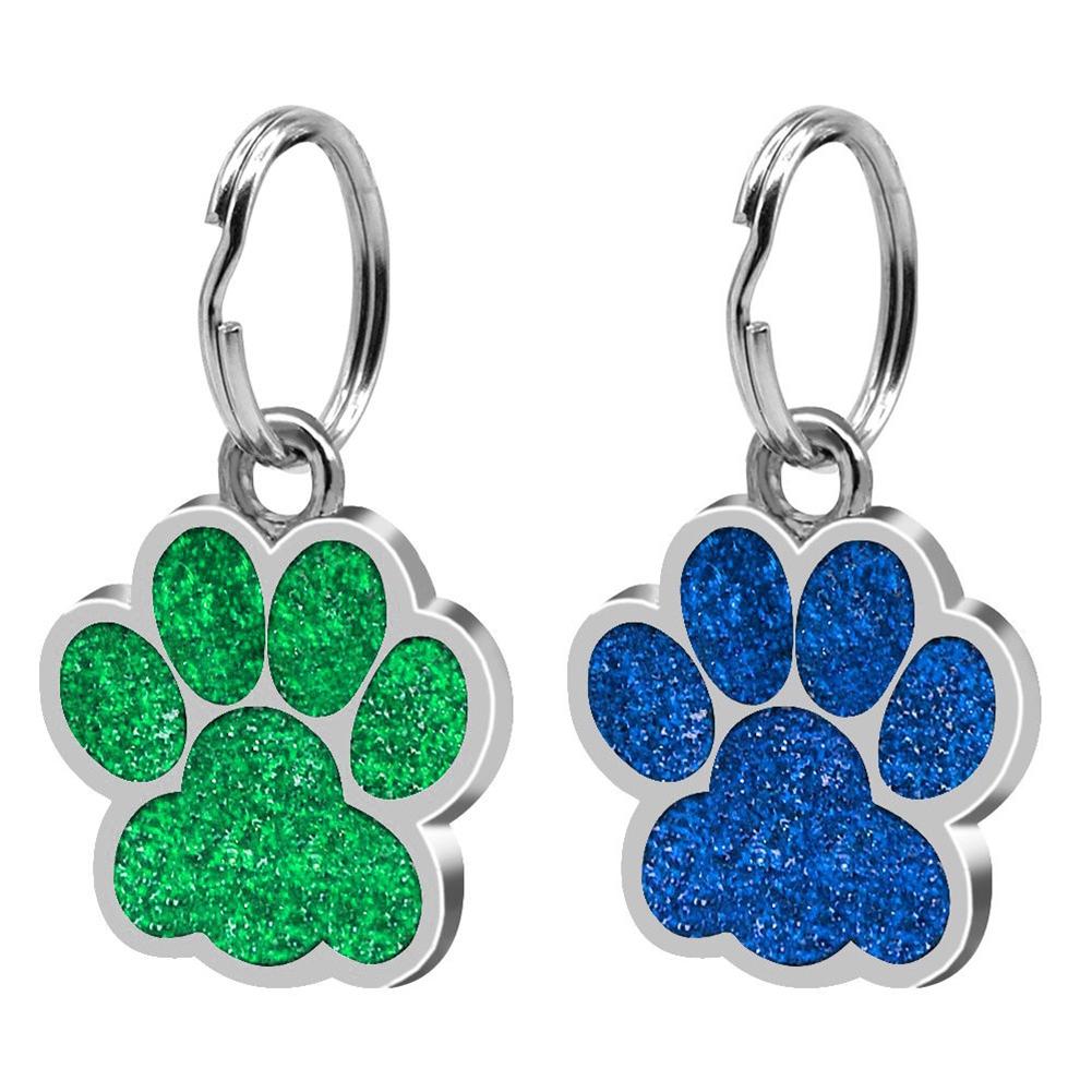 Pet Supplies Dog Paw Print Anti-lost Tag Zinc Alloy Loose Powder Pendant Accessories