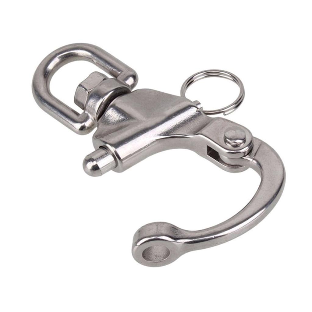 Snap Shackle 316 Stainless Steel Swivel Shackle Sailing Halyards Quick Release Snap Hook Boat Shackles Sailboat Hardware