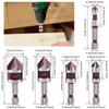 5pcs M35 Cobalt Countersink Drill Bit Set 5 Flute 82° 1/4" Hex Shank 1/4 3/8 1/2 5/8 With Holder Storage Strip for Metal Work