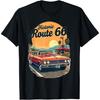 Историческое путешествие по Route 66 _ Печать на передней стороне футболки