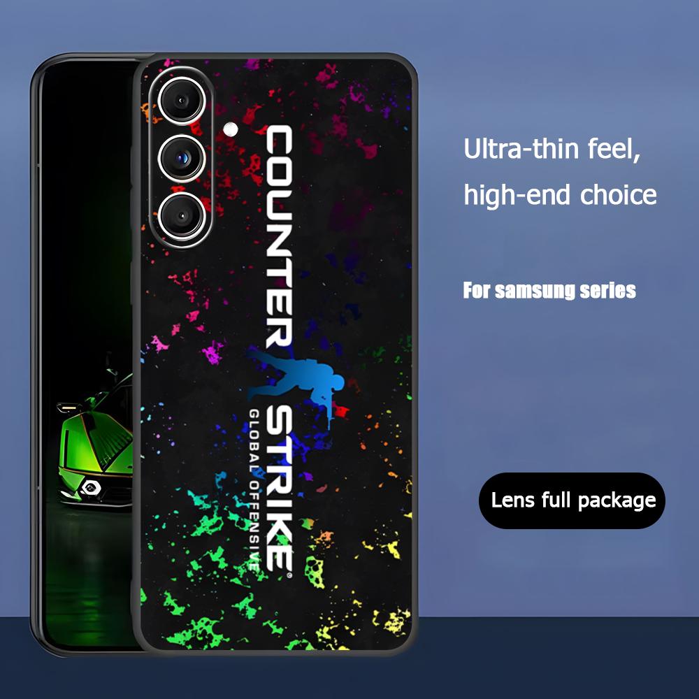 Крутая игра CS2 FPS Популярный чехол для телефона для Samsung Galaxy S26 S25 S24 S23 S22 S21 Plus Ultra Note20 Мягкий черный