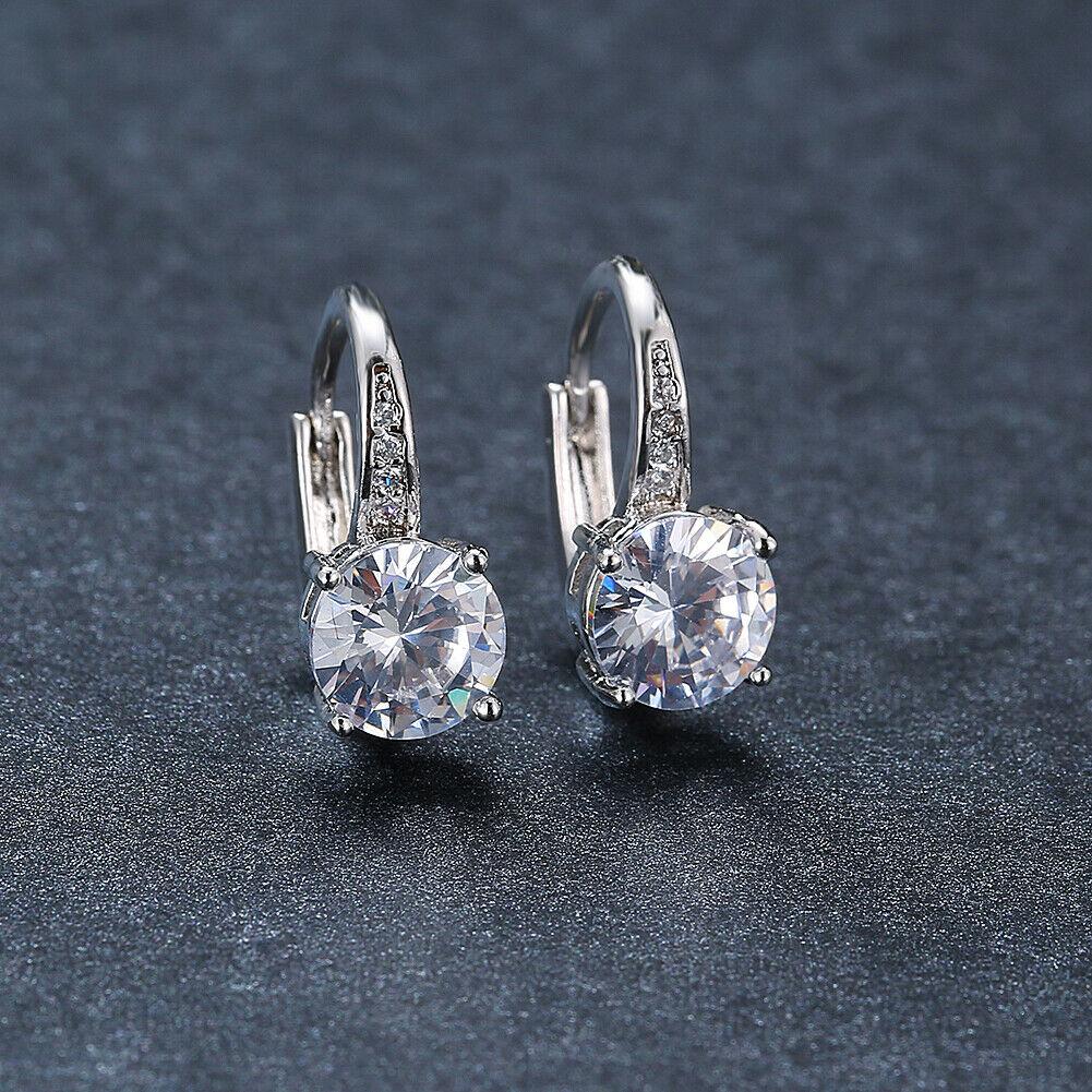 Женские серьги с крупными камнями кубического циркония