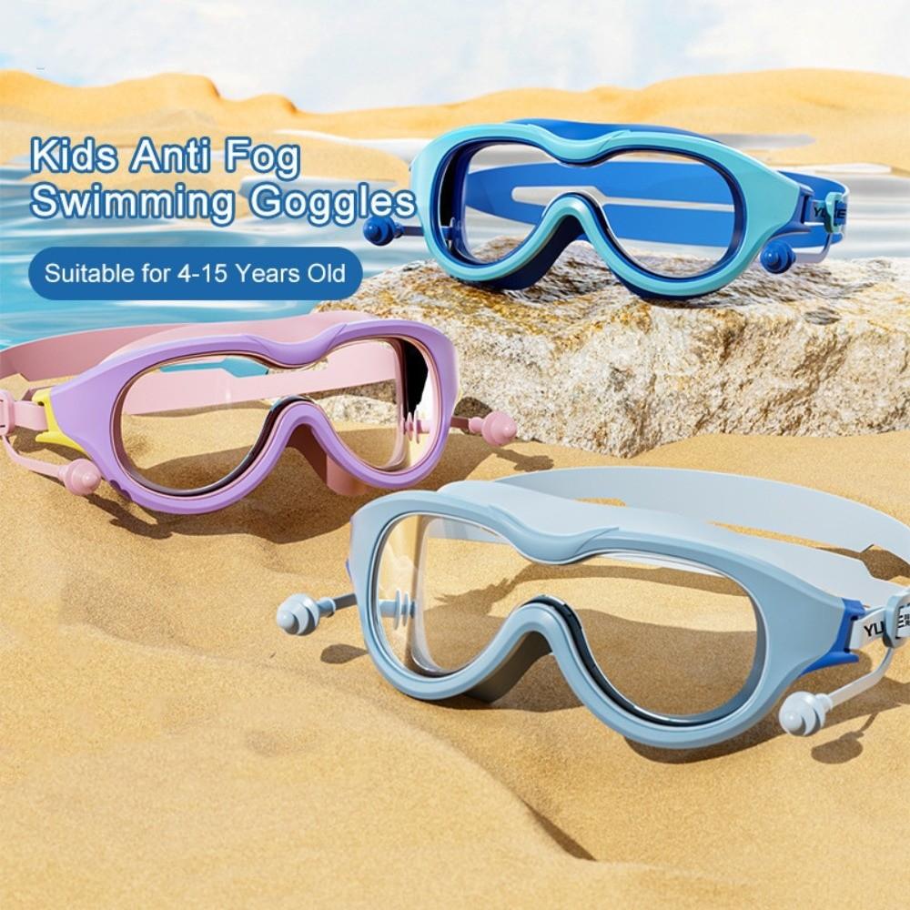 Large Frame Kids Swim Goggles with Ear Plug Diving Goggles Set Swimming Goggles Youth