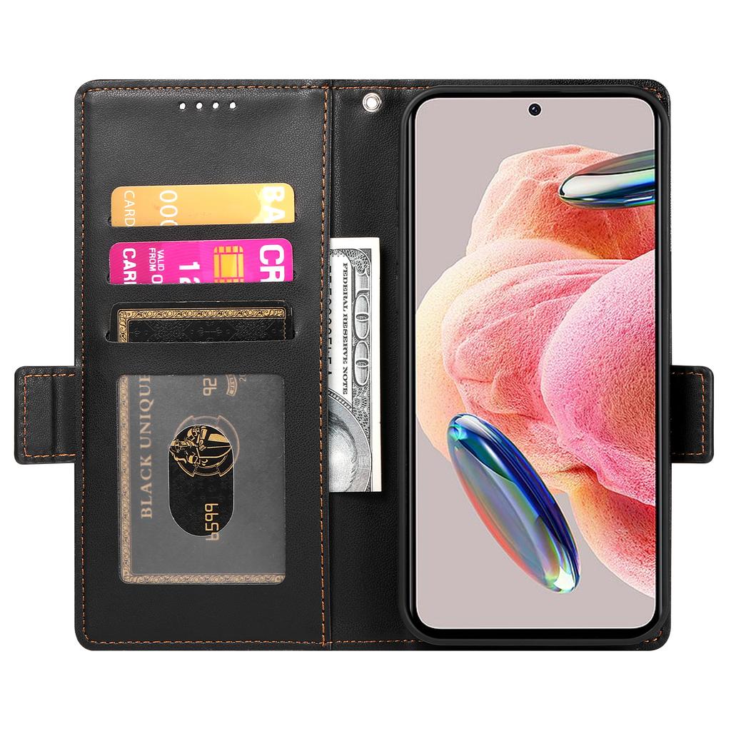 CASENEO Для Realme 14 5G Магнитный чехол Съемный кожаный кошелек-чехол для телефона