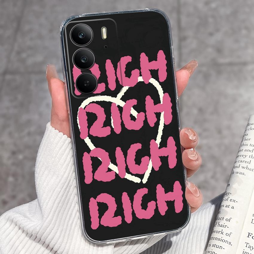 Для Oppo Realme C75 C75x C71 C67 C63 C55 C35 C33 C21Y C20 C15 Прозрачные чехлы для телефона Очаровательные кошачьи узоры Защитная пленка Пылезащитный чехол Для корпуса Oppo