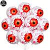 10pcs Terrifying Blood Eye Inflatable Aluminum Foil Balloon 5 Colors Eye Balloon Happy Halloween Party Decoration Supplies Gifts