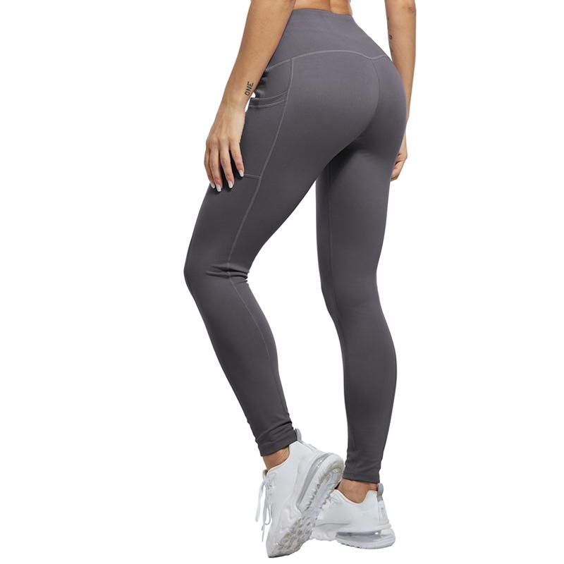 Женские леггинсы с карманами для тренировок, эластичные узкие брюки с высокой талией, брюки для фитнеса, бега, йоги