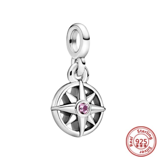 Серьги-браслет Charm Me, ювелирные изделия своими руками, серебро 925 пробы, моя любовь, морская звезда, фламинго, ласточка, мир, мини-подвеска из бисера