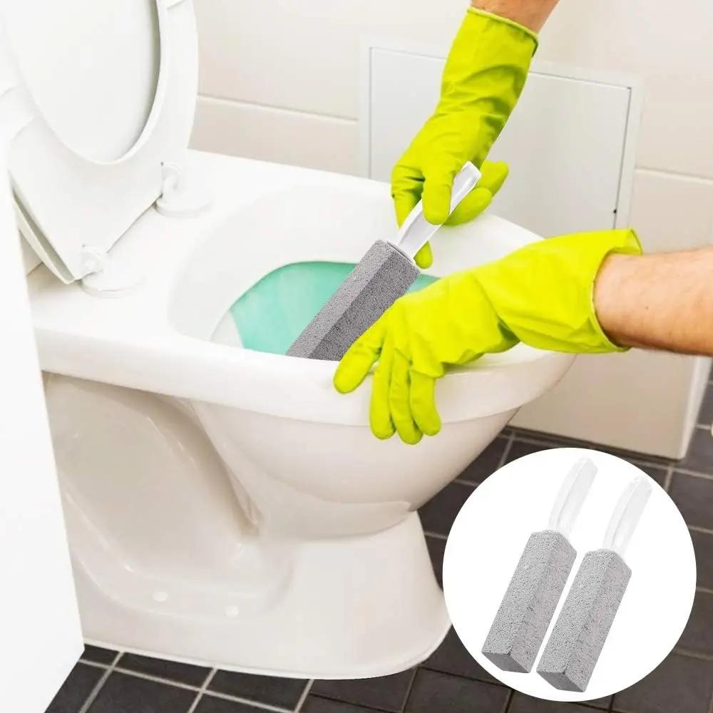 Toilet Cleaning Brush Pumice Stone with Handle Bathroom Seat Limescale Rust Stain Dirt Removal Wand Kichten Sink Tile Stick Tool