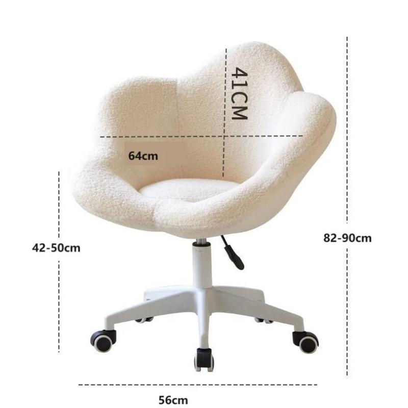 Офисное кресло Formwell Home Office Chair с обивкой средней высоты, современным дизайном, стеганой спинкой, поворотным механизмом и регулируемой высотой, обивкой из овечьей шерсти.