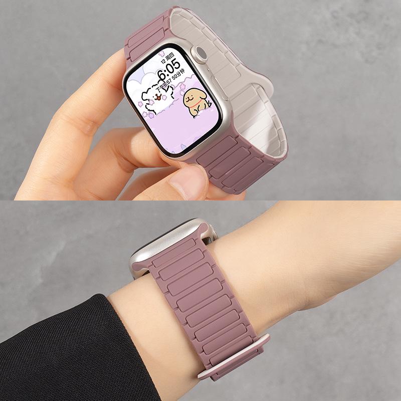 Силиконовый ремешок Jingyi для Apple Watch S7/S8/S9/S11 и iWatch10 с магнитной застежкой