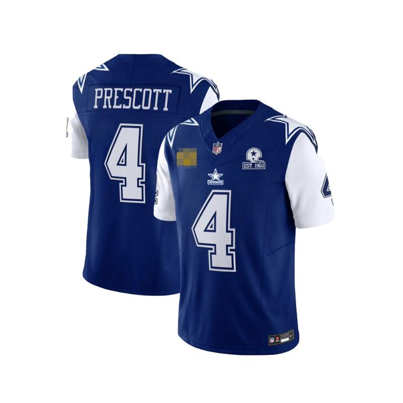 Dallas Cowboys NFL Football Jersey Men Women Custom Number 4 7 11 Blue Sportswear Breathable Synthetic Blend Basketball