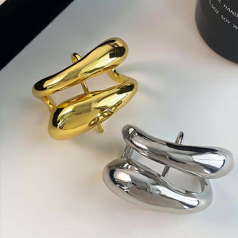 Новая Мода Металлические Двухслойные Резинки для Волос Заколка для Женщин Винтажный Золотой Цвет Держатель для Хвоста Заколка Аксессуары для Волос