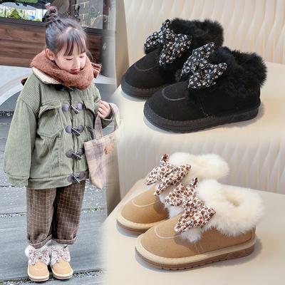 Детская хлопковая обувь, толстая и большая хлопковая обувь