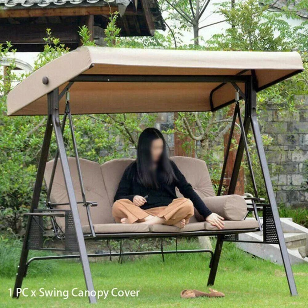 Outdoor Swing Chair Awning Garden Waterproof Swing Canopy Roof Cover Outdoor Garden Courtyard Swing Sunshade