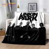 Retro Rock Band 3D L-Linkin-Park Soft Blankets,Keep Warm Throw Blanket Comfortable Blanket for Picnic Beds Sofa Home Bedroom Kid