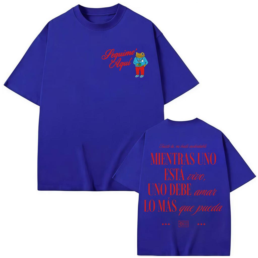 Rapper Bad Bunny Merch T-shirt Fashion Hip Hop Pop Music Short Sleeve T-shirts Unisex Women Casual Loose Cotton T Shirts Streetwear