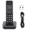 D1102B Digital Cordless Handheld Phone Hands Free Calling Telephone for Office Home 100‑240VEU Plug