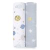 Aden Anais Essentials and Anai Japanese Genuine Space Cadet ESWC20015W 112 X 112cm Muslin Cotton Swaddle Swaddle Set of 2 Newborn Gauze Baby Baby Gift