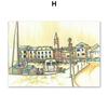 Ручной обращается городской пейзаж Венеция Лион Адриатический настенный художественный принт холст картина плакат на скандинавскую тему домашний декор фотографии для гостиной