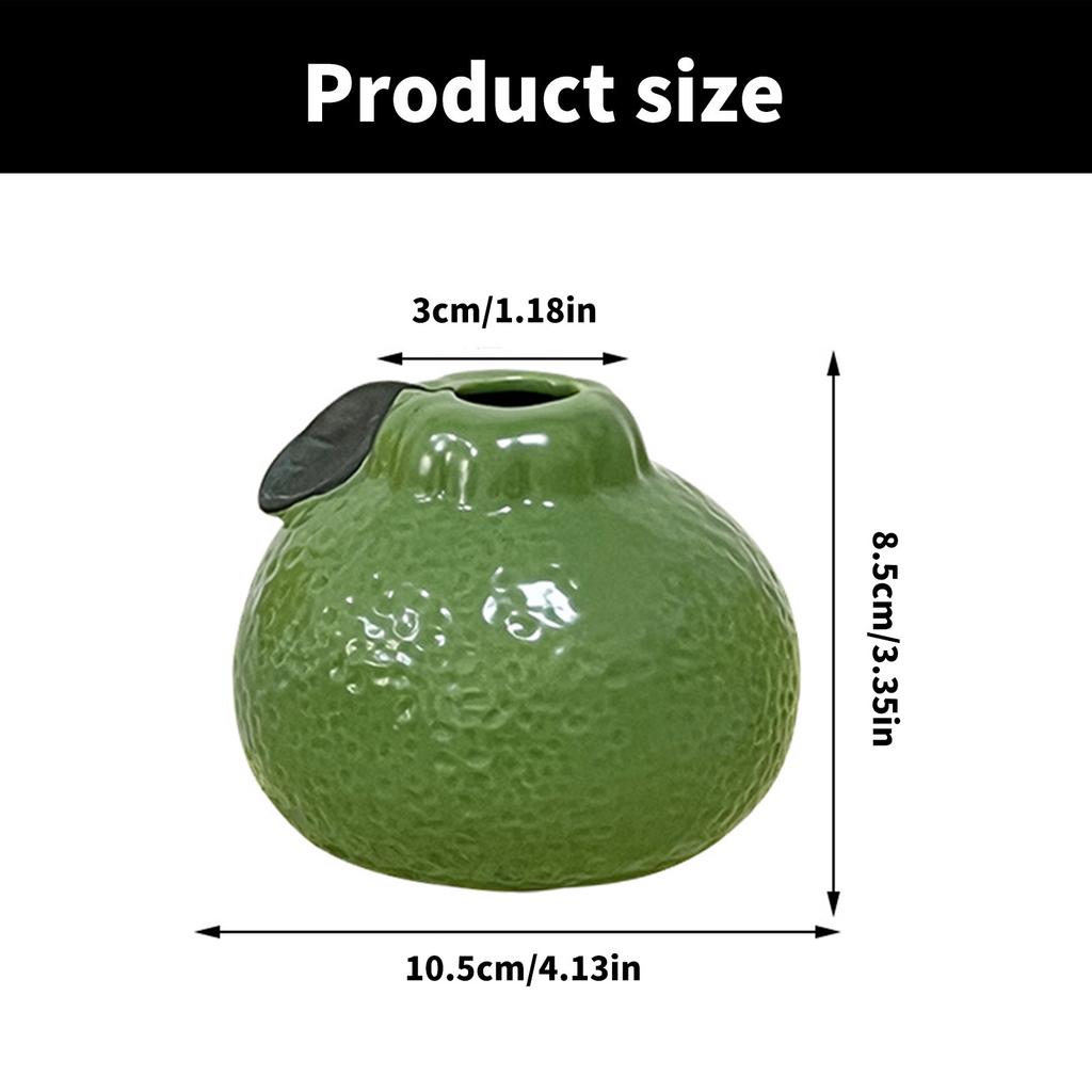Orange Shape Ceramic Vase for Home Living Room Decor Dried Flower Vase Flower Arrangement Decoration Shooting Props