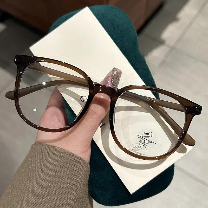 New Fashion Myopia Glasses for Women Men Round Transparent Short Eyeglasses Retro Minus Diopter Eyeglasses Optical Prescription