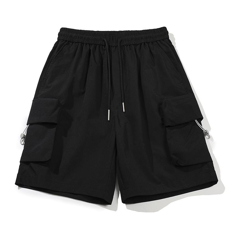 Однотонные мужские летние тонкие рабочие шорты, мужские брюки длиной пять четвертей, свободные повседневные брюки