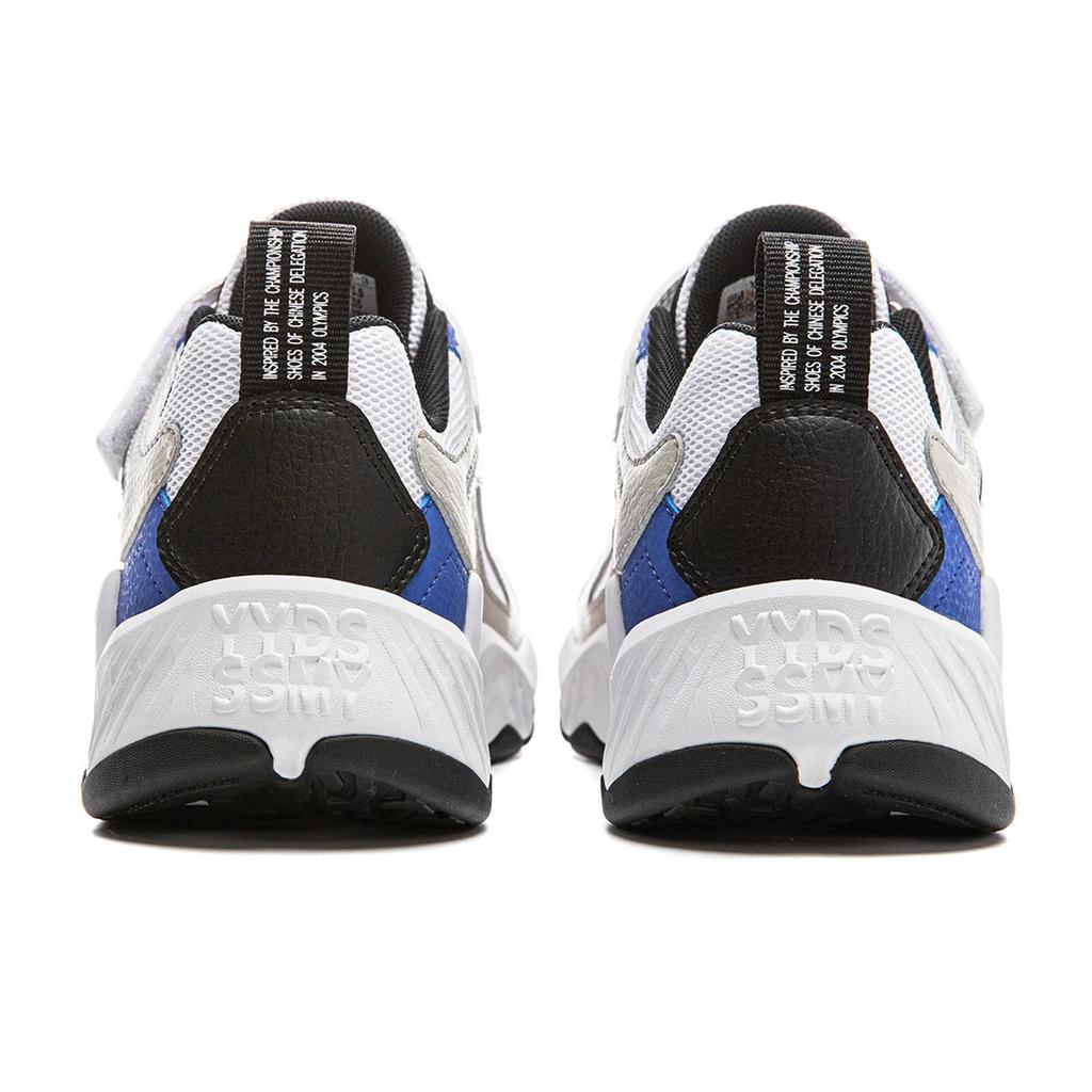 Li Ning Kids Comfortable Durable Simple Versatile Low-Top Casual Shoes Kids Casual Shoes Standard-White Brick-Gray YKCU232-3