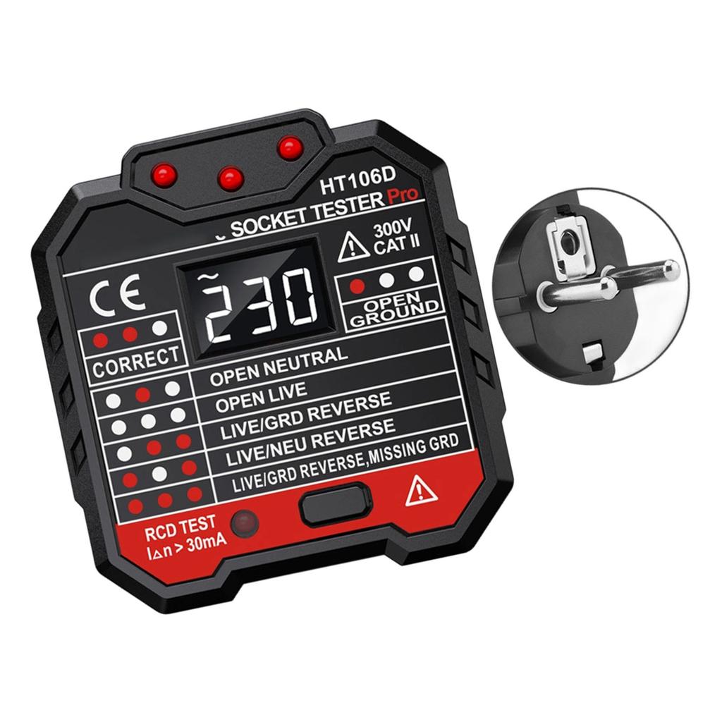 Socket Tester for Quick Electrical Safety Verification Easy to Carry Multifunction Electric Outlet Tester