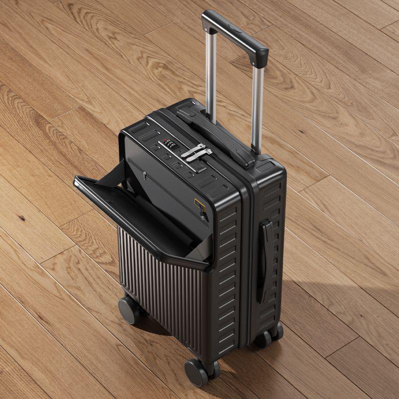 Многофункциональный студенческий чемодан-тележка с фронтальным открыванием и кодовым замком, большой вместимости