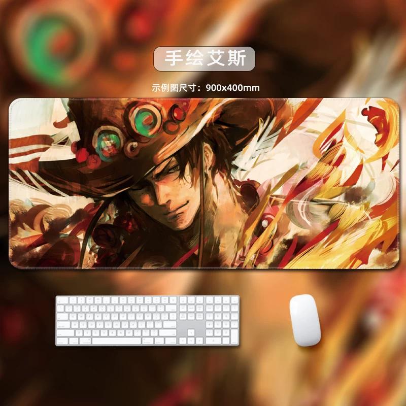 Цельный кожаный коврик для мыши  Большой Маленький Офисный Игровой Коврик для Клавиатуры Настольный Коврик Браслет из Щетины  Монки Д. Луффи  Ророноа Зоро  Декоративный настольный коврик
