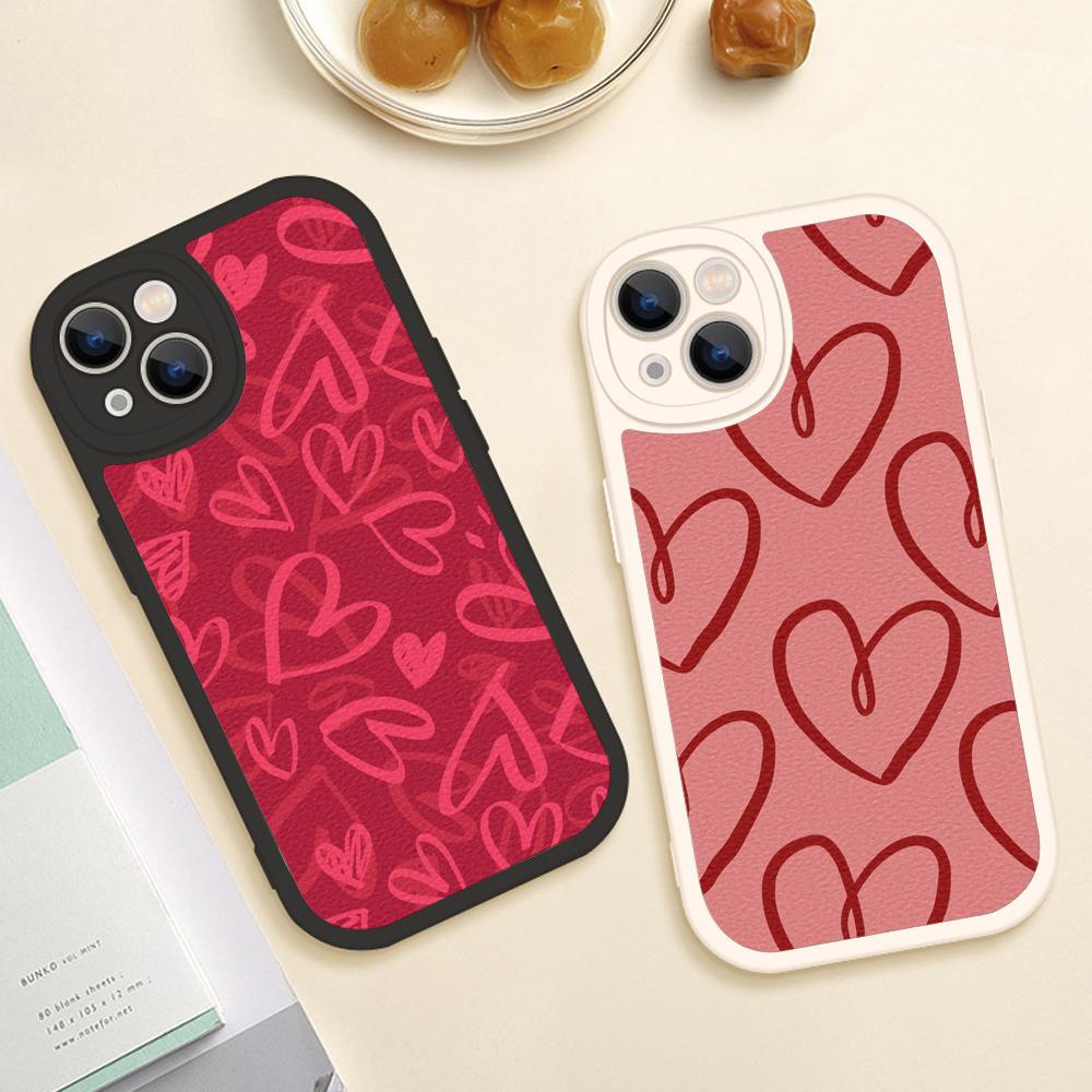 Для Iphone14 милый чехол для телефона с сердечком для Iphone 14 13 11 12 Pro MAX 13 12 MiNi 7 8 14 plus X XS XR защитные чехлы из овечьей кожи