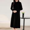 Women's Cashmere Dress Qinghe Cashmere 30% Cashmere 70% Wool Autumn and Winter Cashmere Skirt Soft and Warm