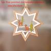 1Pc 2D/3D Christmas Ornament Wooden Hanging Pendants Star Xmas Tree Bell Christmas Decorations