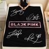 1 шт. Фланелевое одеяло с принтом Blackpink, Высокое качество, Для всех сезонов, Декор для дома, Тепло и уют, Идеально для рождественских подарков