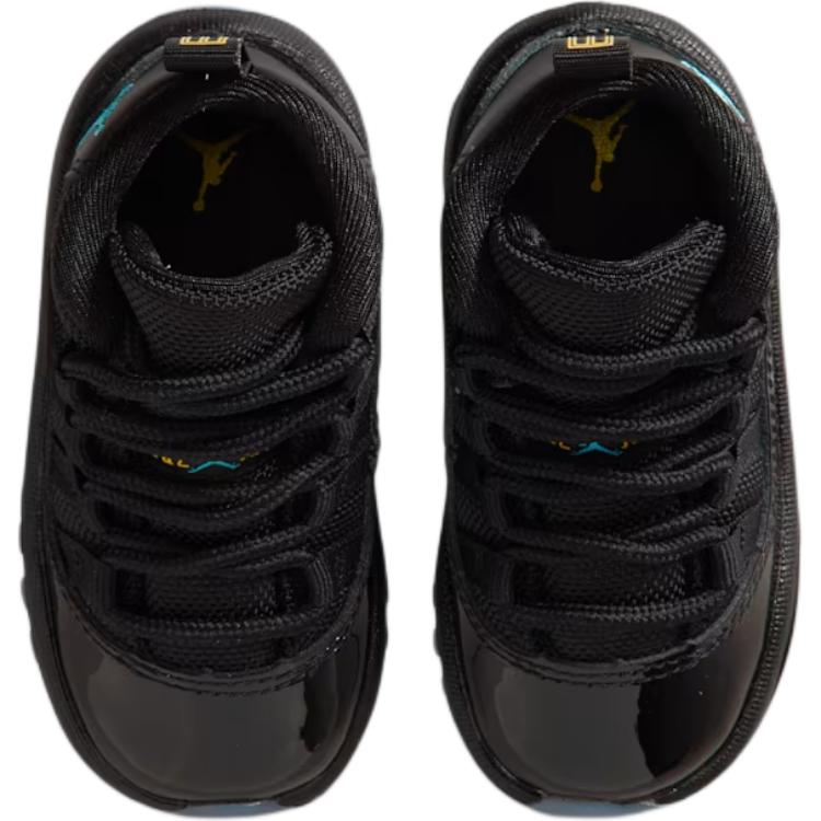 Jordan Air Jordan 11 High top Toddler Shoes Black/Gamma Blue Infant And Toddler 378040-047