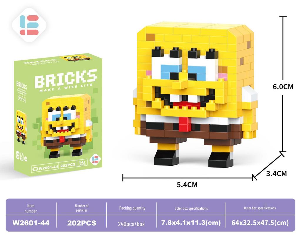 Игрушки-конструкторы из микрочастиц Деда Мороза: 60 видов, Блайнд-бокс, совместимый с Lego