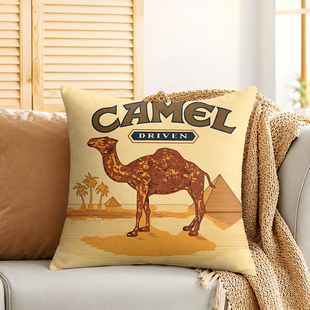 CCamel COOL Логотип Наволочка для подушки Шелковистый короткий плюш Невидимая молния Пылезащитная наволочка для диванной подушки Для домашнего декора