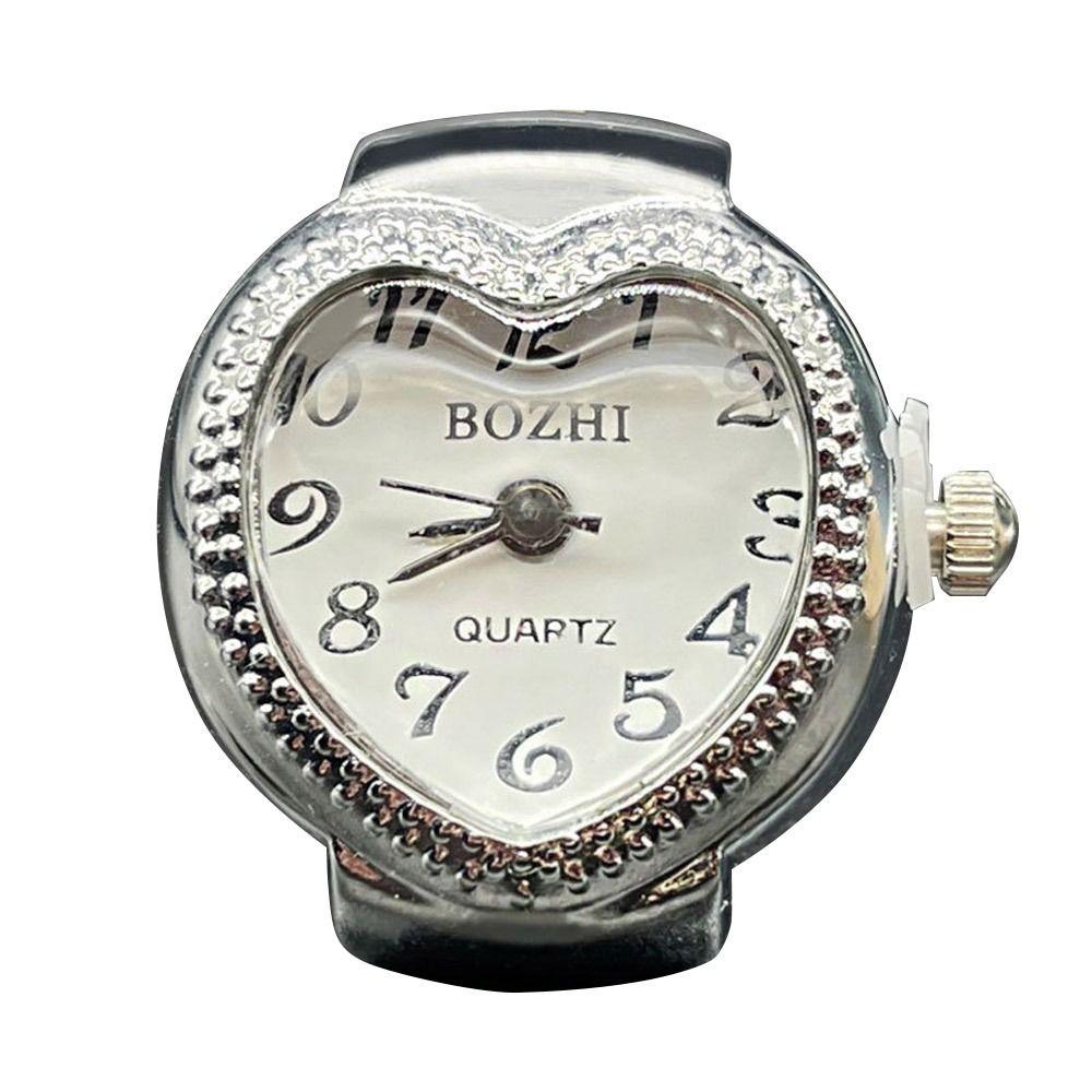 Elastic Stretchy Rings Love Quartz Ring Watch Digital Watch Round Quartz Finger Rings Ring Watch
