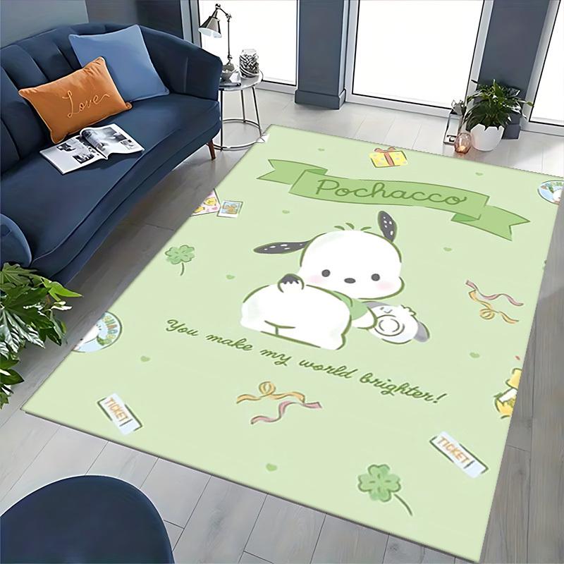 Pochacco Anime Cartoon Design Chair Mat Non-Slip Carpet for Office Home Decoration Living Room Bedroom Game Room Dormitory Gift All Seasons Universal.