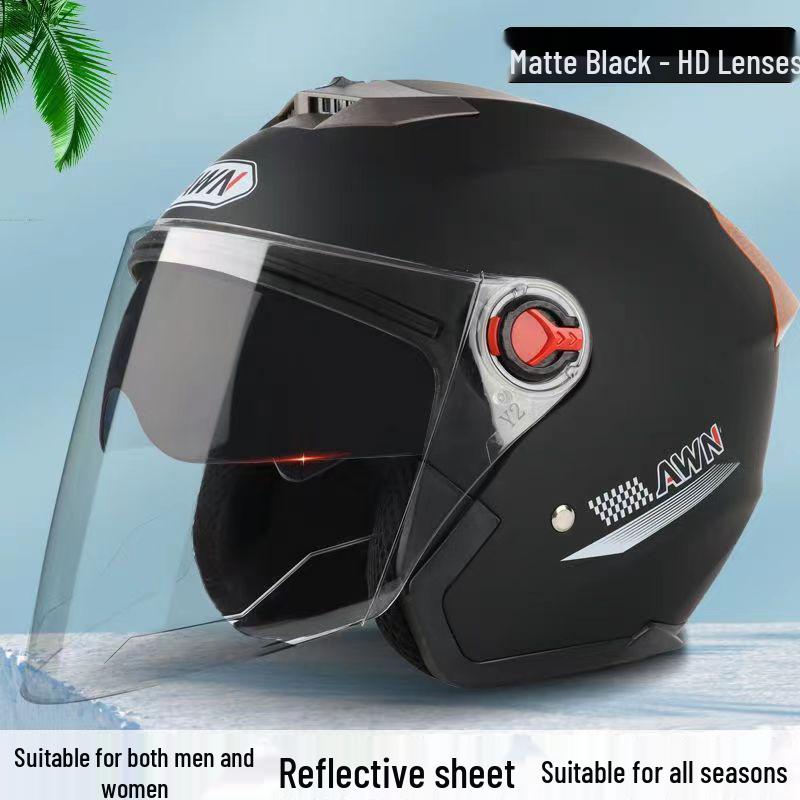 3C Certified Dual-Lens Motorcycle & Electric Vehicle Helmet for All Seasons