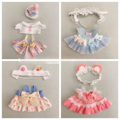 Одежда для хлопковой куклы 20 см, Милое и Сладкое Лолита-платье, Одежда для переодевания куклы 20 см