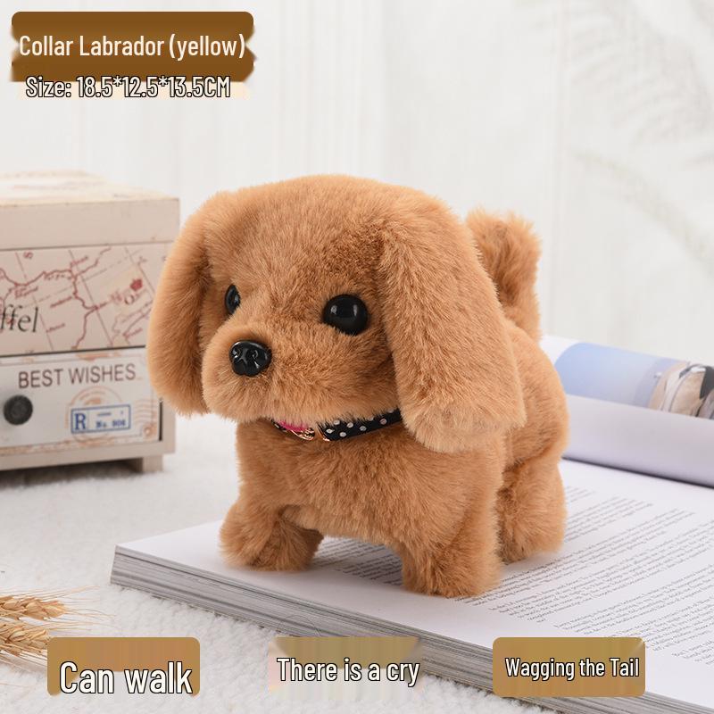 Interactive Walking & Barking Plush Puppy Robot Toy