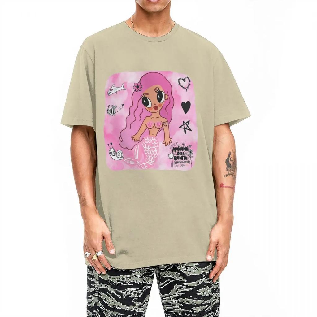 Karol G Pink Hair Bichota Bichota Heart T-Shirt Men Vintage Pure Cotton Tees O Neck Short Sleeve T Shirt Classic Clothes
